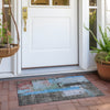 Piper Looms Chantille Blocks ACN1779 Sky Machine Washable Area Rug Scatter Outdoor Lifestyle Image Feature