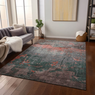 Piper Looms Chantille Modern ACN1780 Coral Machine Washable Area Rug Lifestyle Image Feature