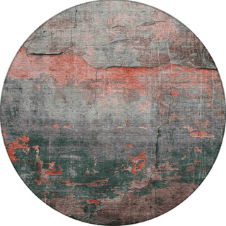 Piper Looms Chantille Modern ACN1780 Coral Machine Washable Area Rug Round Main Image