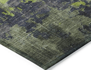 Piper Looms Chantille Modern ACN1780 Lime Machine Washable Area Rug Corner Image