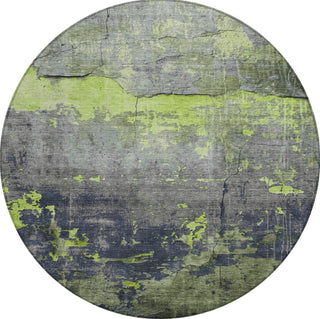 Piper Looms Chantille Modern ACN1780 Lime Machine Washable Area Rug Round Main Image