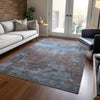 Piper Looms Chantille Modern ACN1780 Sky Machine Washable Area Rug Lifestyle Image Feature