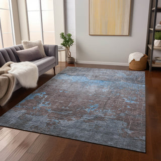 Piper Looms Chantille Modern ACN1780 Sky Machine Washable Area Rug Lifestyle Image Feature