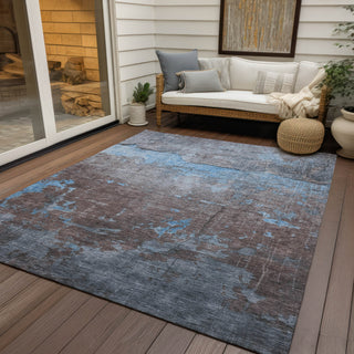 Piper Looms Chantille Modern ACN1780 Sky Machine Washable Area Rug Outdoor Lifestyle Image Feature