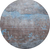 Piper Looms Chantille Modern ACN1780 Sky Machine Washable Area Rug Round Main Image