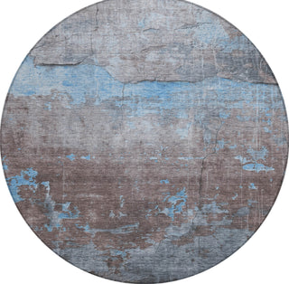 Piper Looms Chantille Modern ACN1780 Sky Machine Washable Area Rug Round Main Image