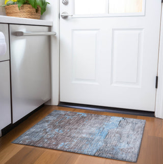 Piper Looms Chantille Modern ACN1780 Sky Machine Washable Area Rug Scatter Lifestyle Image Feature