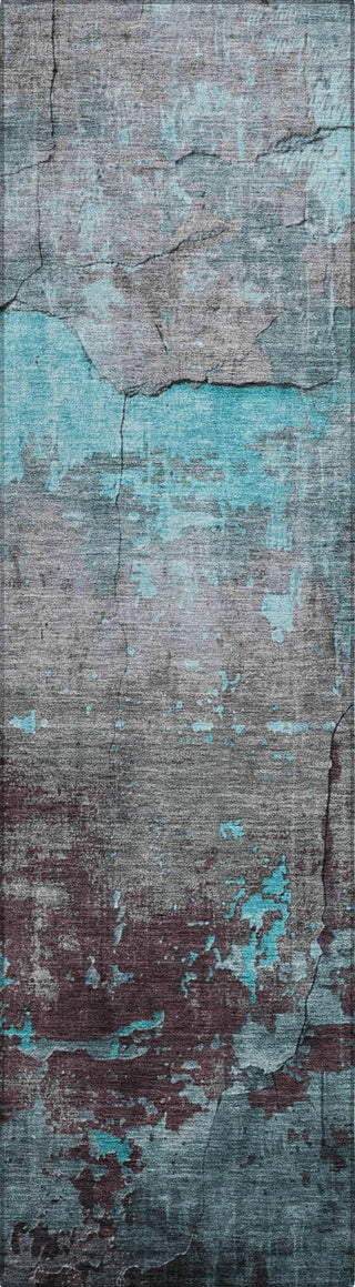 Piper Looms Chantille Modern ACN1780 Teal Machine Washable Area Rug Runner Main Image