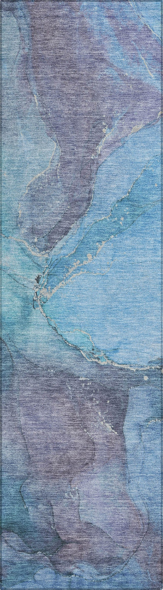 Piper Looms Chantille Contemporary ACN1781 Blue Machine Washable Area Rug Runner Main Image