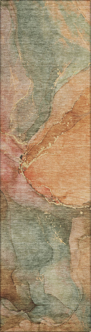 Piper Looms Chantille Contemporary ACN1781 Coral Machine Washable Area Rug Runner Main Image