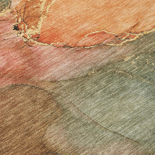 Piper Looms Chantille Contemporary ACN1781 Coral Machine Washable Area Rug Swatch Image