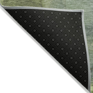 Piper Looms Chantille Contemporary ACN1781 Green Machine Washable Area Rug Backing Image