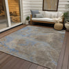 Piper Looms Chantille Contemporary ACN1781 Taupe Machine Washable Area Rug Outdoor Lifestyle Image Feature