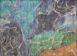Piper Looms Chantille Contemporary ACN1782 Blue Machine Washable Area Rug Scatter Main Image