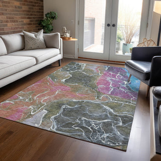Piper Looms Chantille Contemporary ACN1782 Brown Machine Washable Area Rug Lifestyle Image Feature