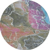 Piper Looms Chantille Contemporary ACN1782 Brown Machine Washable Area Rug Round Main Image