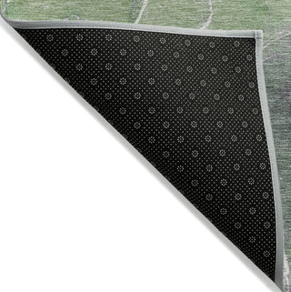 Piper Looms Chantille Contemporary ACN1782 Green Machine Washable Area Rug Backing Image