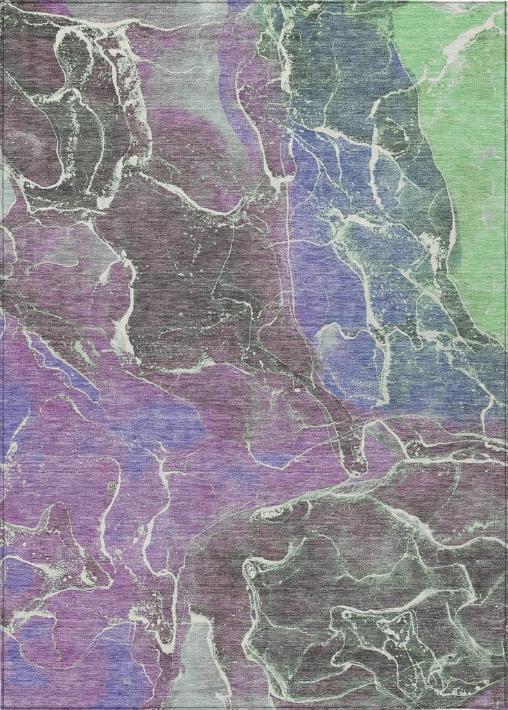 Piper Looms Chantille Contemporary ACN1782 Purple Machine Washable Area Rug main image