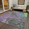Piper Looms Chantille Contemporary ACN1782 Purple Machine Washable Area Rug Outdoor Lifestyle Image Feature