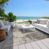 Piper Looms Chantille Contemporary ACN1782 Taupe Machine Washable Area Rug Outdoor Lifestyle Image Feature