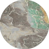 Piper Looms Chantille Contemporary ACN1782 Taupe Machine Washable Area Rug Round Main Image