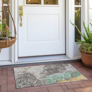 Piper Looms Chantille Contemporary ACN1782 Taupe Machine Washable Area Rug Scatter Outdoor Lifestyle Image Feature