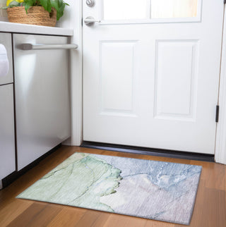 Piper Looms Chantille Modern ACN1783 Aloe Machine Washable Area Rug Scatter Lifestyle Image Feature
