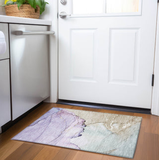 Piper Looms Chantille Modern ACN1783 Lavender Machine Washable Area Rug Scatter Lifestyle Image Feature