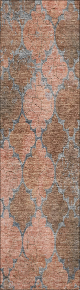 Piper Looms Chantille Damask ACN1784 Copper Machine Washable Area Rug Runner Main Image