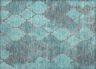 Piper Looms Chantille Damask ACN1784 Teal Machine Washable Area Rug Scatter Main Image