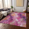 Piper Looms Chantille Abstract ACN1785 Garnet Machine Washable Area Rug Lifestyle Image Feature
