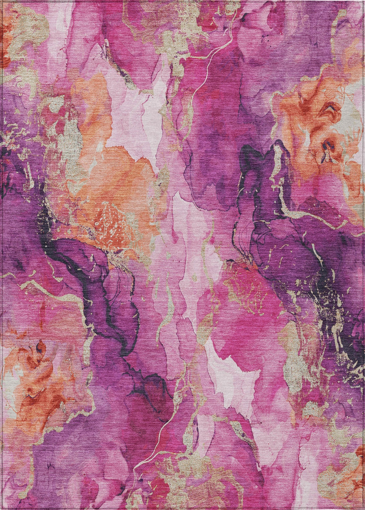 Piper Looms Chantille Abstract ACN1785 Garnet Machine Washable Area Rug main image