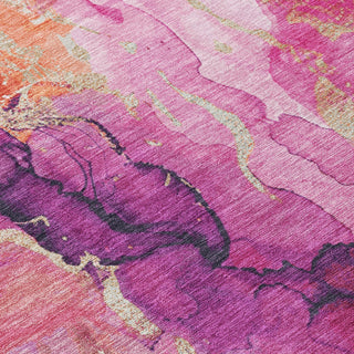 Piper Looms Chantille Abstract ACN1785 Garnet Machine Washable Area Rug Swatch Image