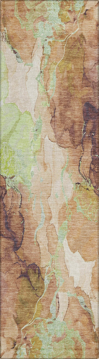 Piper Looms Chantille Abstract ACN1785 Mocha Machine Washable Area Rug Runner Main Image