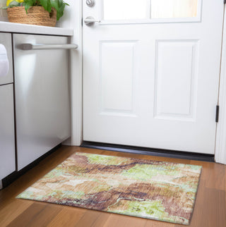 Piper Looms Chantille Abstract ACN1785 Mocha Machine Washable Area Rug Scatter Lifestyle Image Feature