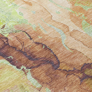 Piper Looms Chantille Abstract ACN1785 Mocha Machine Washable Area Rug Swatch Image