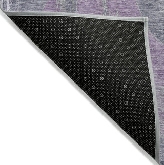 Piper Looms Chantille Swirls ACN1786 Lavender Machine Washable Area Rug Backing Image