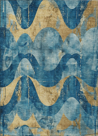 Piper Looms Chantille Swirls ACN1786 Teal Machine Washable Area Rug main image