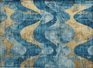 Piper Looms Chantille Swirls ACN1786 Teal Machine Washable Area Rug Scatter Main Image