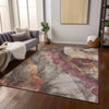 Piper Looms Chantille Floral ACN1787 Khaki Machine Washable Area Rug Lifestyle Image Feature