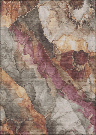 Piper Looms Chantille Floral ACN1787 Khaki Machine Washable Area Rug main image