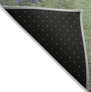 Piper Looms Chantille Floral ACN1788 Aloe Machine Washable Area Rug Backing Image