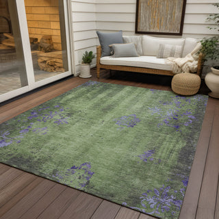 Piper Looms Chantille Floral ACN1788 Aloe Machine Washable Area Rug Outdoor Lifestyle Image Feature