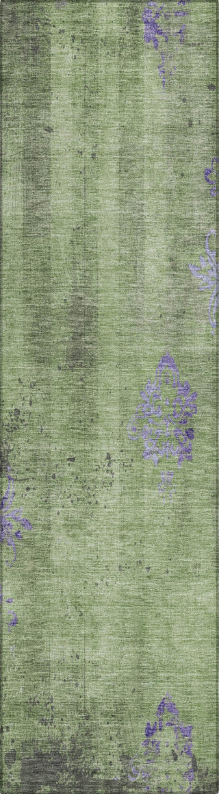 Piper Looms Chantille Floral ACN1788 Aloe Machine Washable Area Rug Runner Main Image