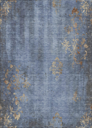 Piper Looms Chantille Floral ACN1788 Denim Machine Washable Area Rug main image
