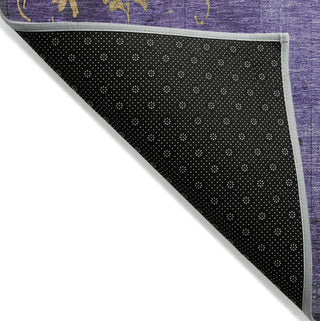Piper Looms Chantille Floral ACN1788 Purple Machine Washable Area Rug Backing Image