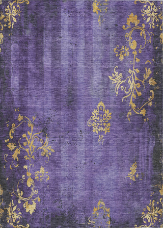 Piper Looms Chantille Floral ACN1788 Purple Machine Washable Area Rug main image