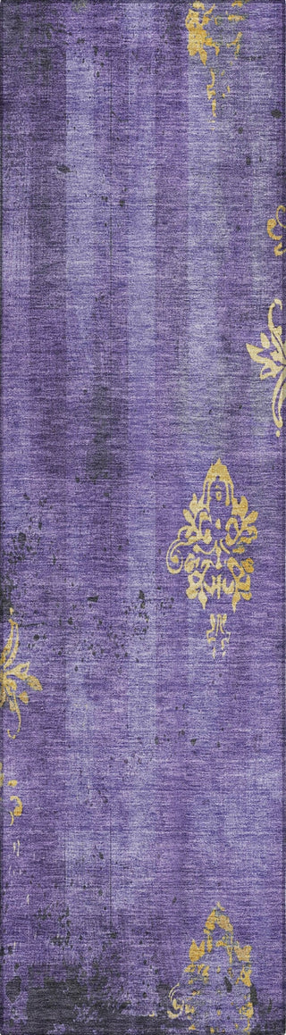 Piper Looms Chantille Floral ACN1788 Purple Machine Washable Area Rug Runner Main Image