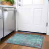 Piper Looms Chantille Floral ACN1788 Seafoam Machine Washable Area Rug Scatter Lifestyle Image Feature