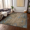 Piper Looms Chantille Floral ACN1788 Taupe Machine Washable Area Rug Lifestyle Image Feature
